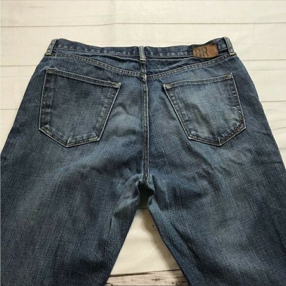 Banana Republic Mens Blue Denim 100 % Cotton Pockets Straight Leg Jeans Size 34 - Picture 4 of 11